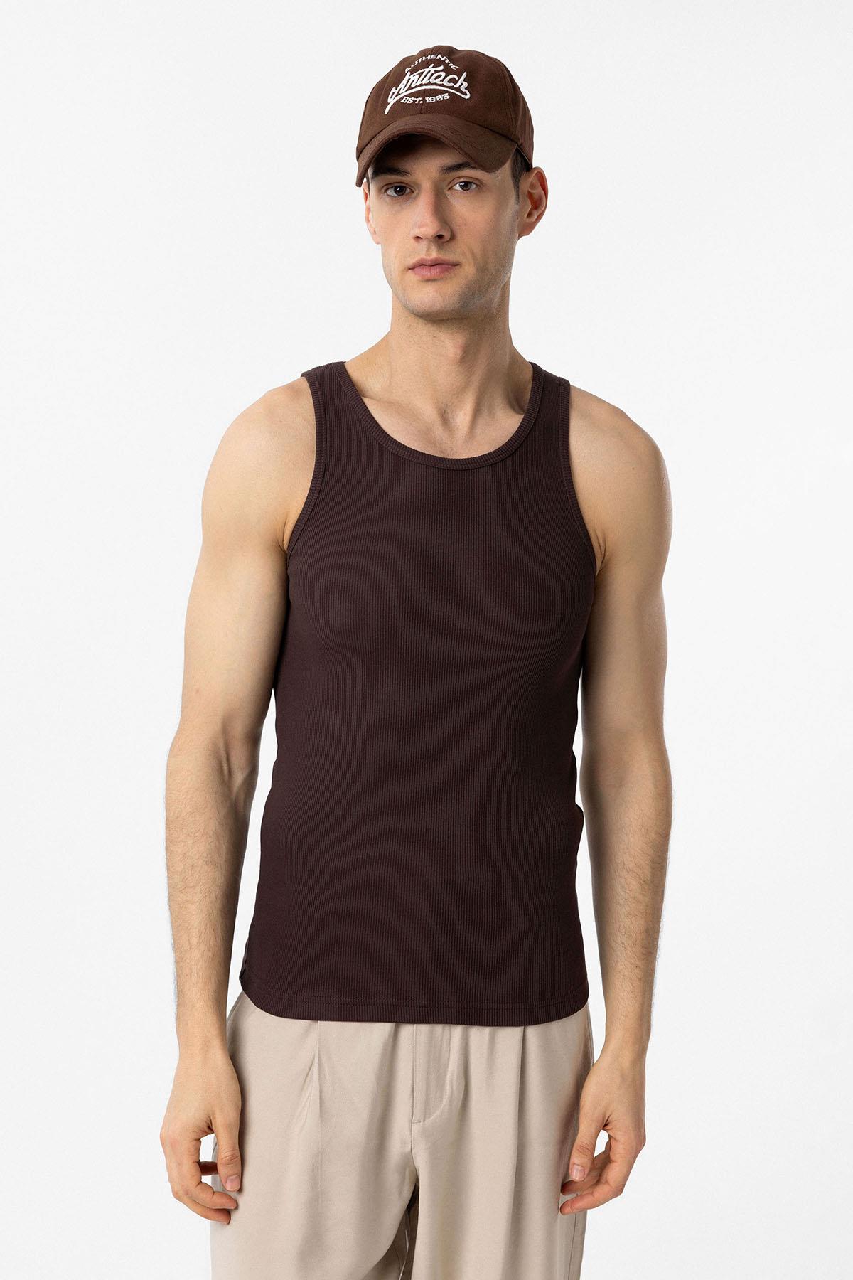 Antioch Koyu Kahve Slim Fit Erkek Atlet