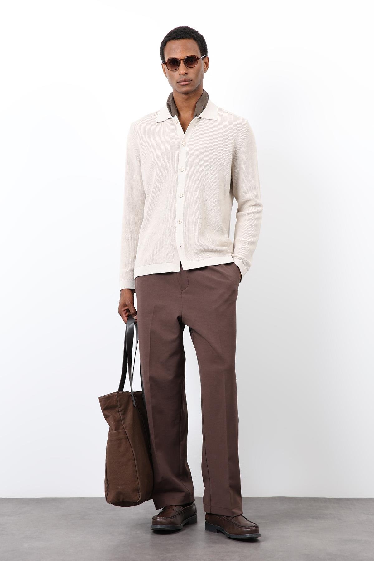 Antioch Taş İnce Örgü Triko Erkek Hırka