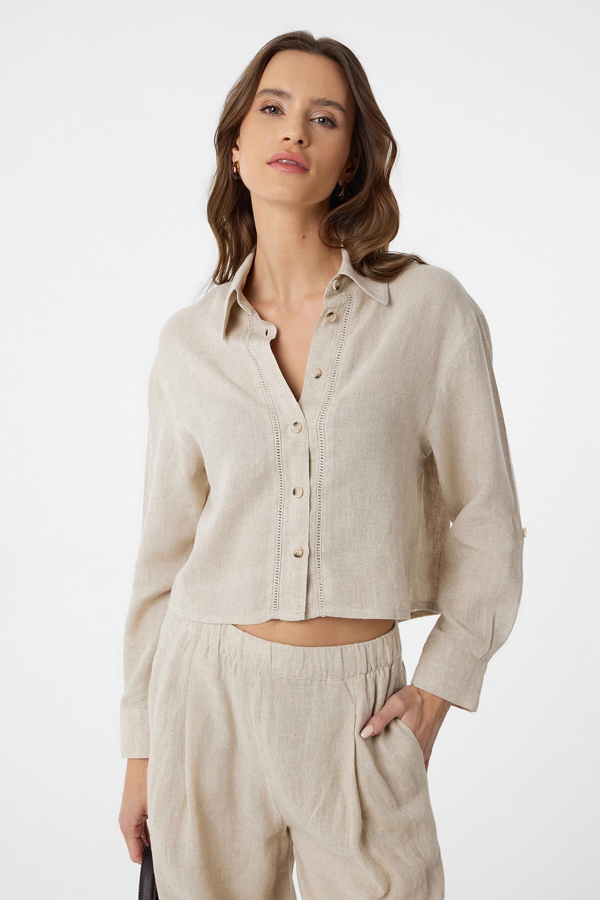 Antioch Taş Şeritli Kadın Gömlek