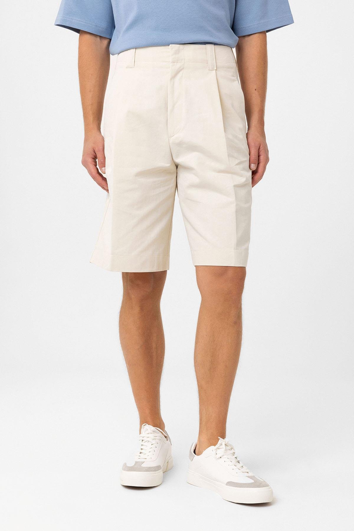 Antioch Taş Yüksek Bel Pileli Relaxed Bermuda Erkek Şort