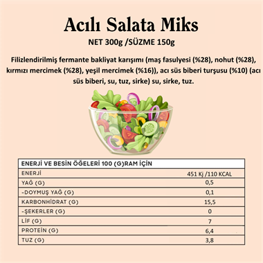 Fermante Acılı Salata Miks 300 G
