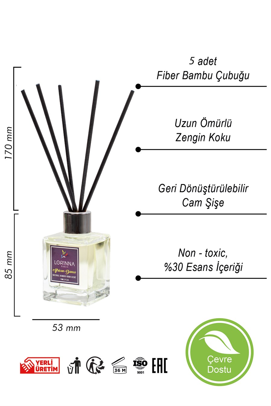 African Dance Lüx Bamboo Çubuklu Oda Kokusu 110 ml