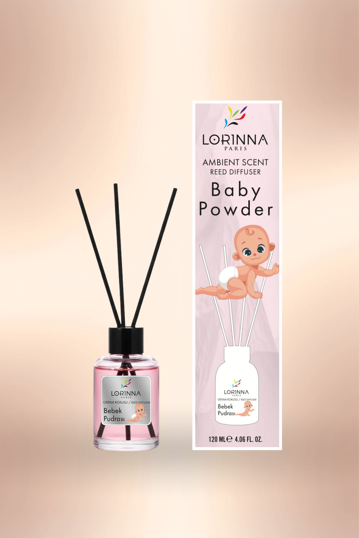 Baby Powder Bambu Çubuklu 120 ml Oda Kokusu