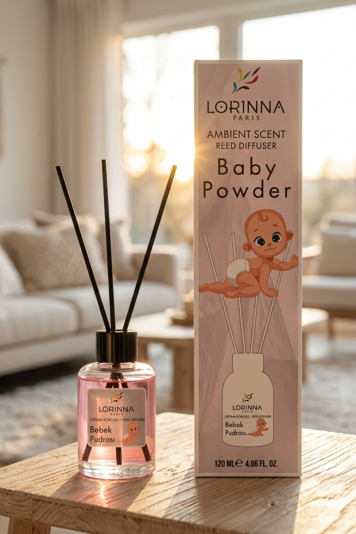 Baby Powder Bambu Çubuklu 120 ml Oda Kokusu