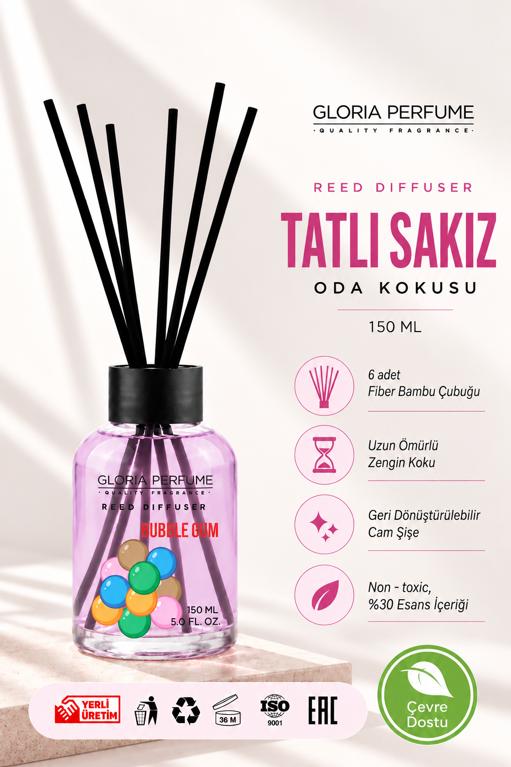 Bubble Gum Bambu Çubuklu Oda Kokusu 150 ml