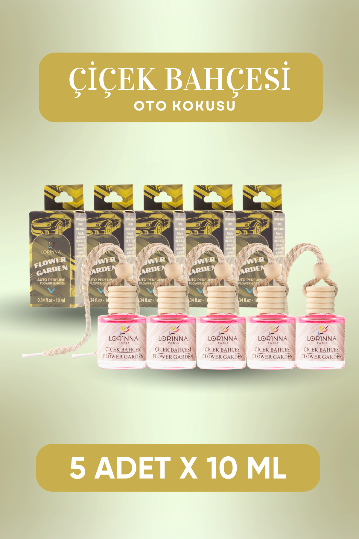 Çiçek Bahçesi Oto Kokusu 5x10 ml