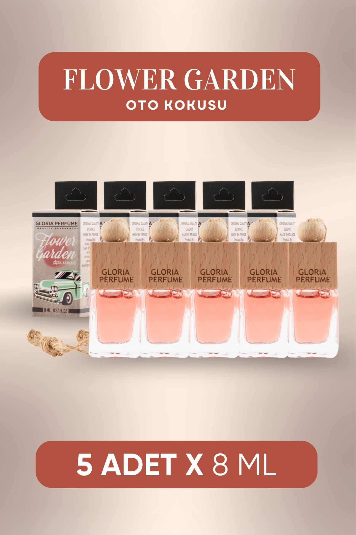 Çiçek Bahçesi Oto Kokusu 5x8 ml