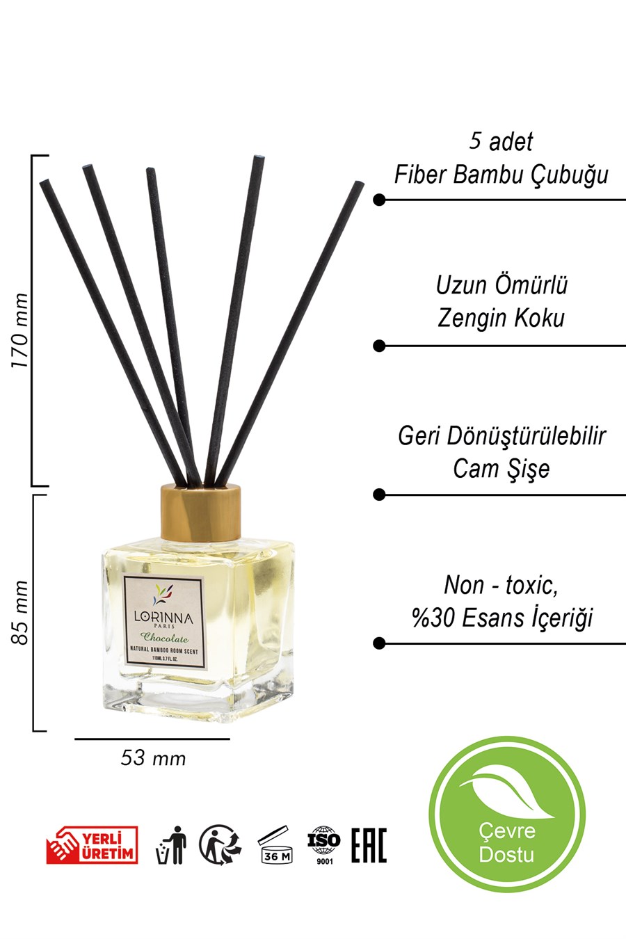 Çikolata Bambu Çubuklu Oda Kokusu 110 Ml
