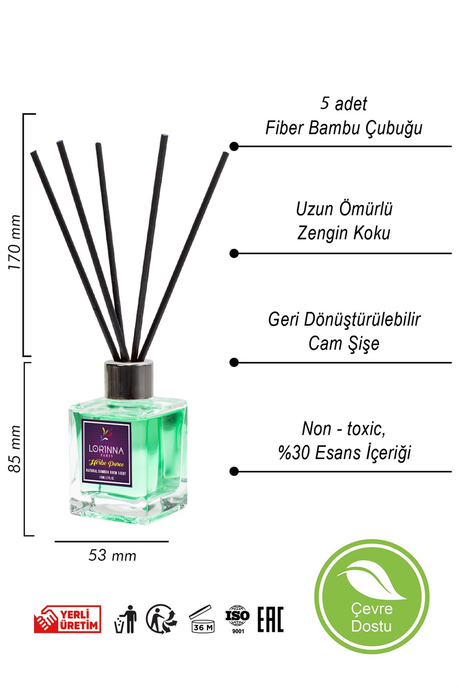 Herbe Puree Lüx Bambo Çubuklu Oda Kokusu 110 ml