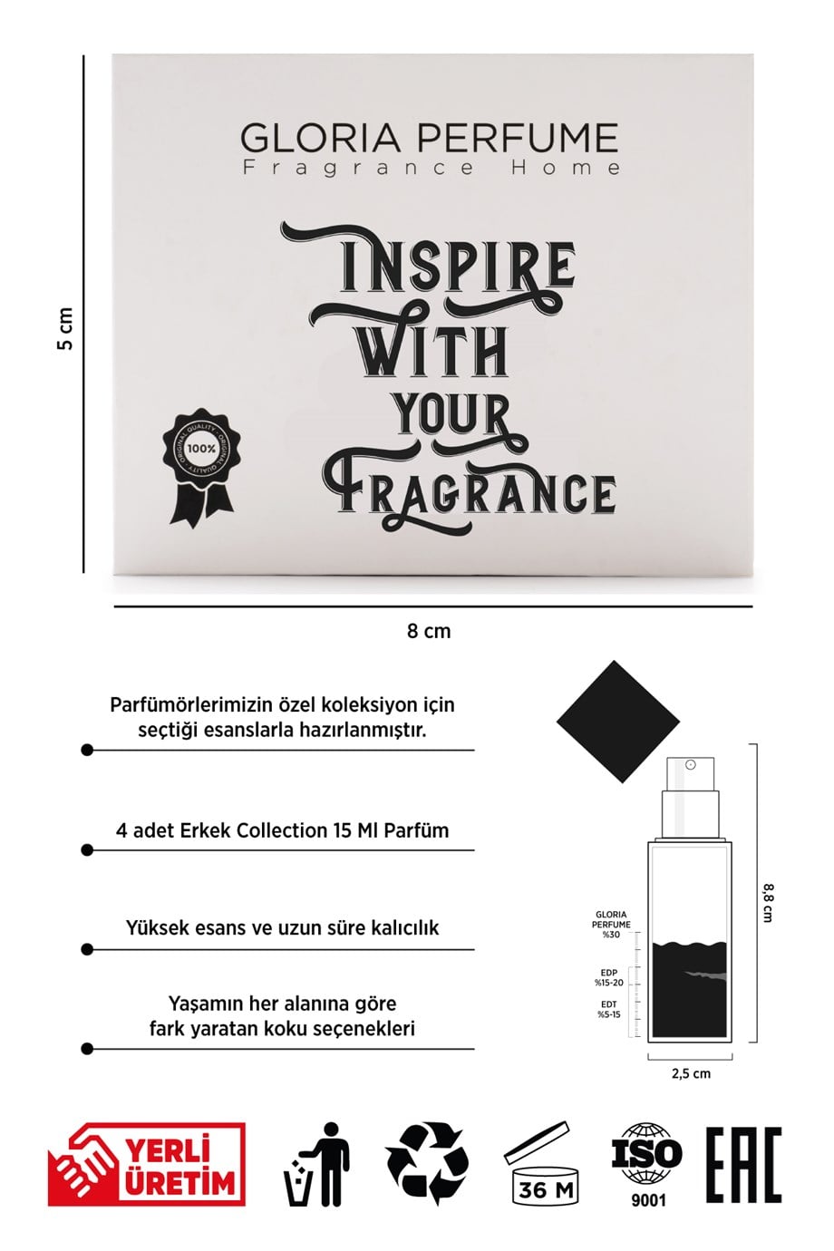 Inspire With Your Fragrance Erkek Parfüm Seti Edp 60 ml