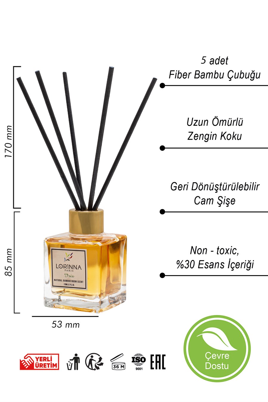 Iris Bambu Çubuklu Oda Kokusu 110 Ml