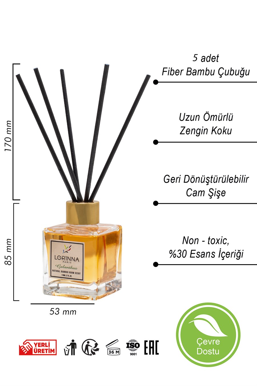 Kardelen Bambu Çubuklu Oda Kokusu 110 Ml
