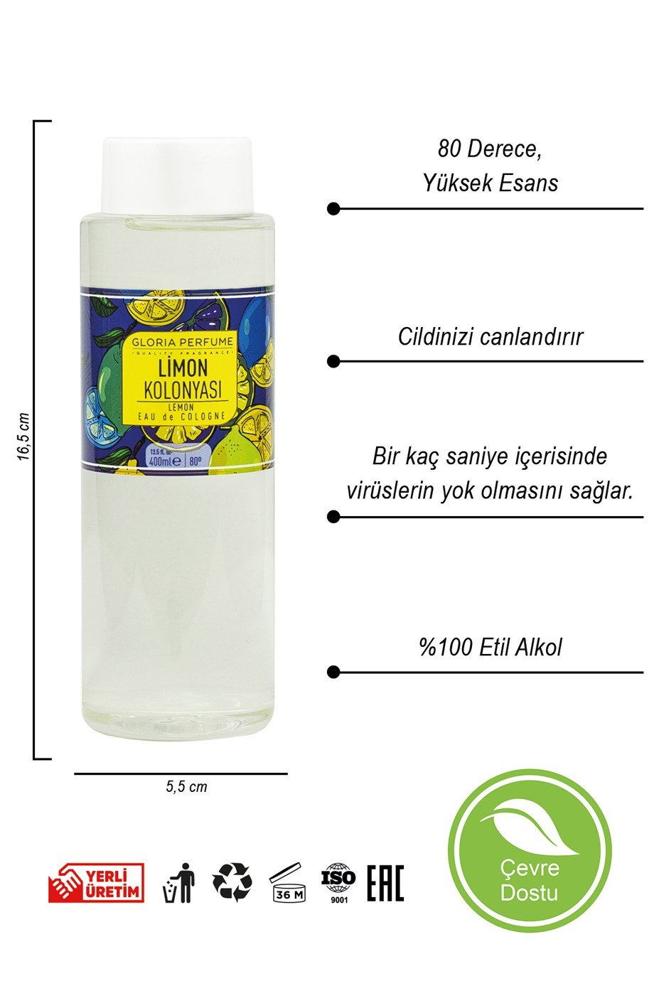 Limon Kolonyası Set 2x400 ml - Pet Şişe