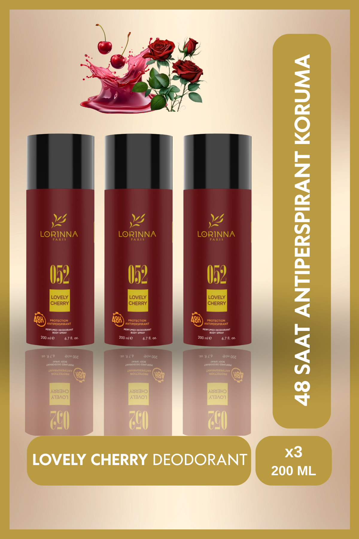 Lovely Cherry Deodorant Set 3x200 Ml