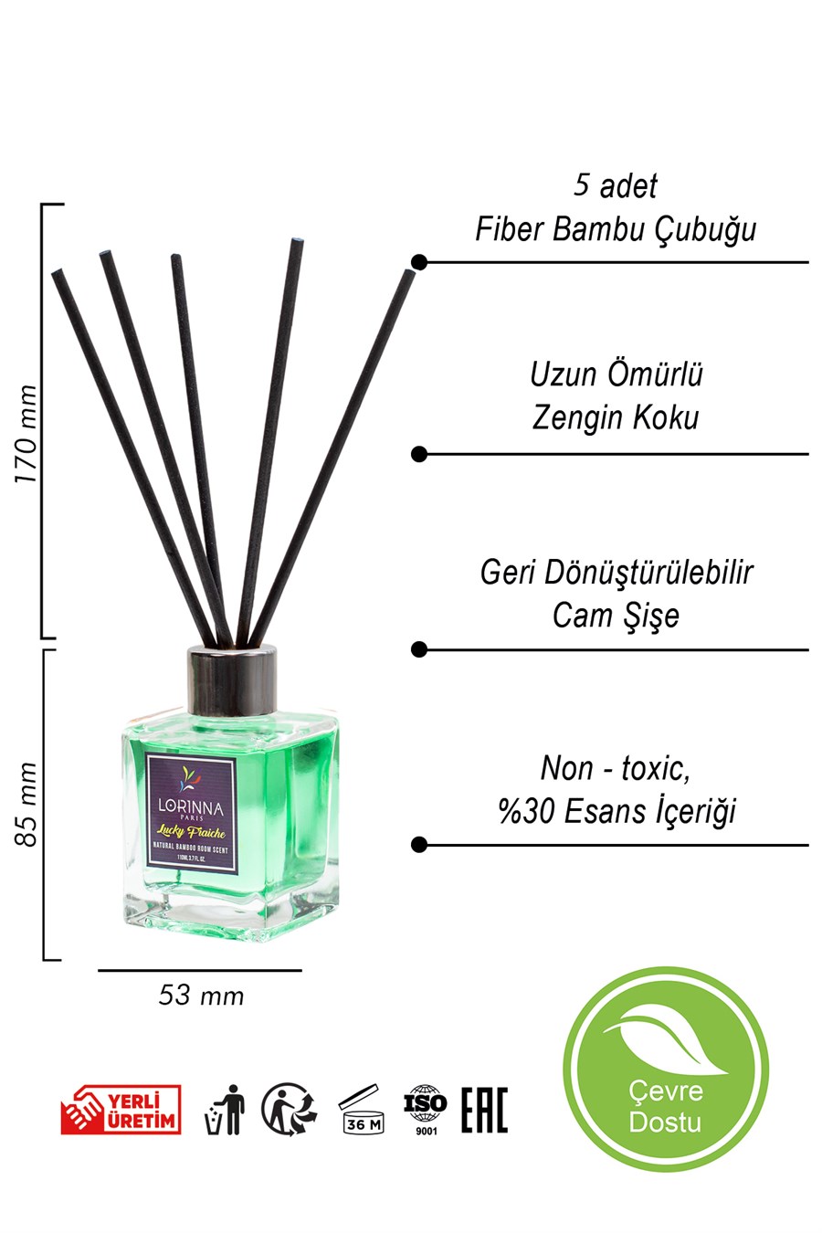 Lucky Fraiche Lüx Bamboo Çubuklu Oda Kokusu 110 ml