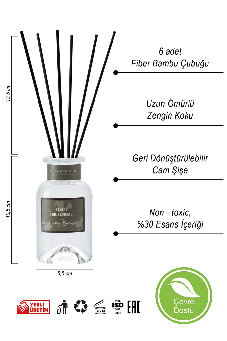 Luxury Bambu Çubuklu Oda Kokusu 150 ml