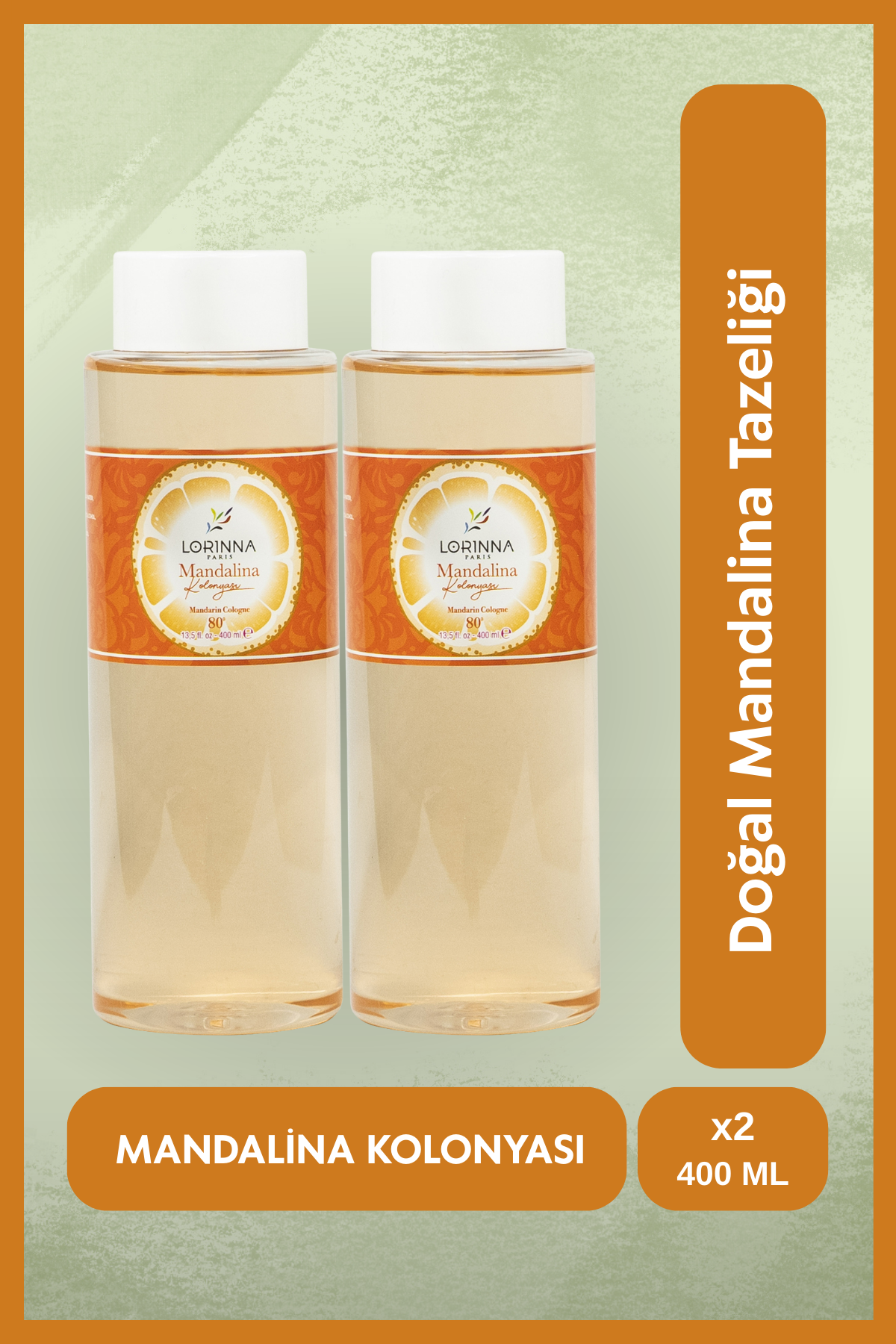 Mandalina Kolonyası Set 2x400 ml - Pet Şişe