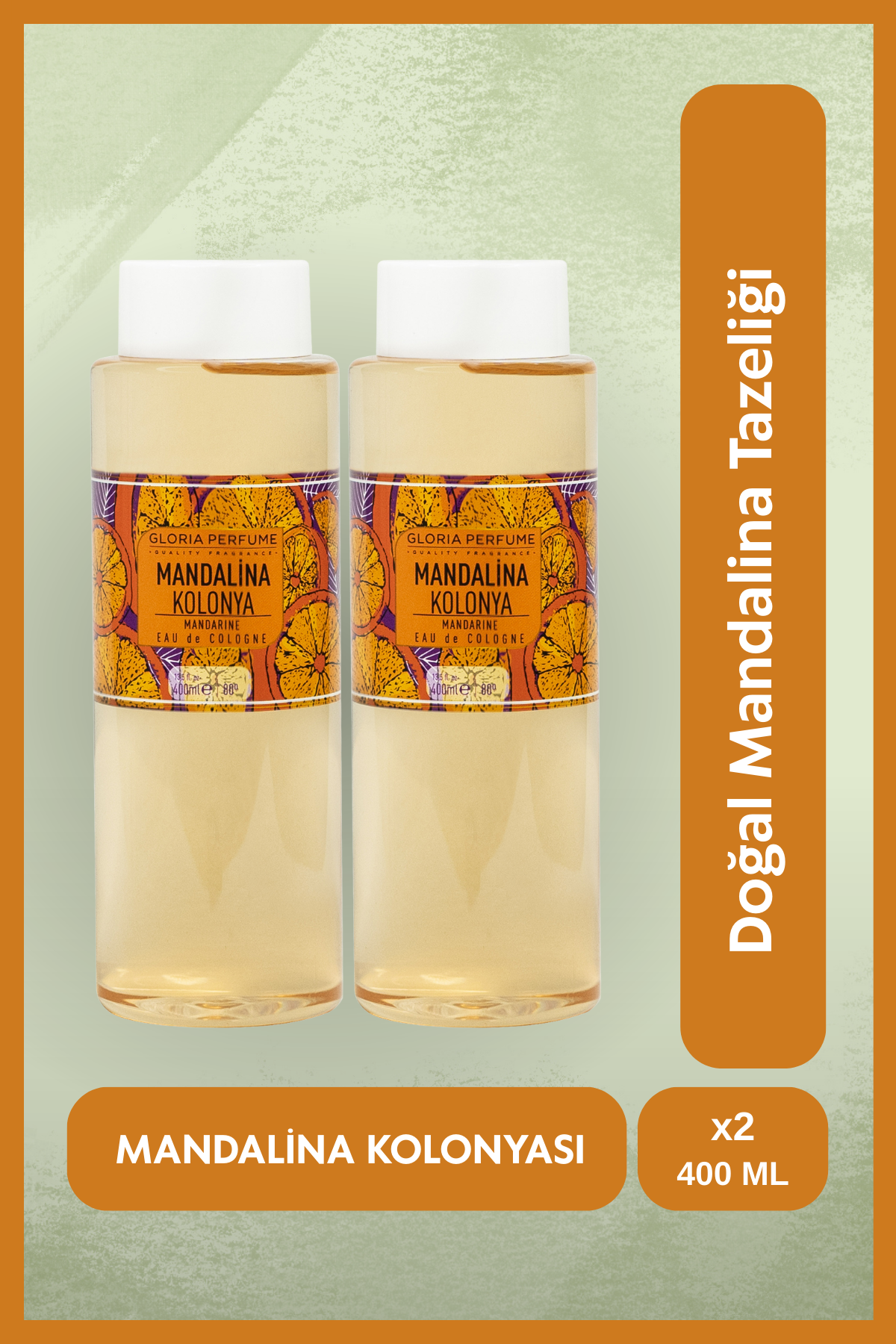 Mandalina Kolonyası Set 2x400 ml - Pet Şişe