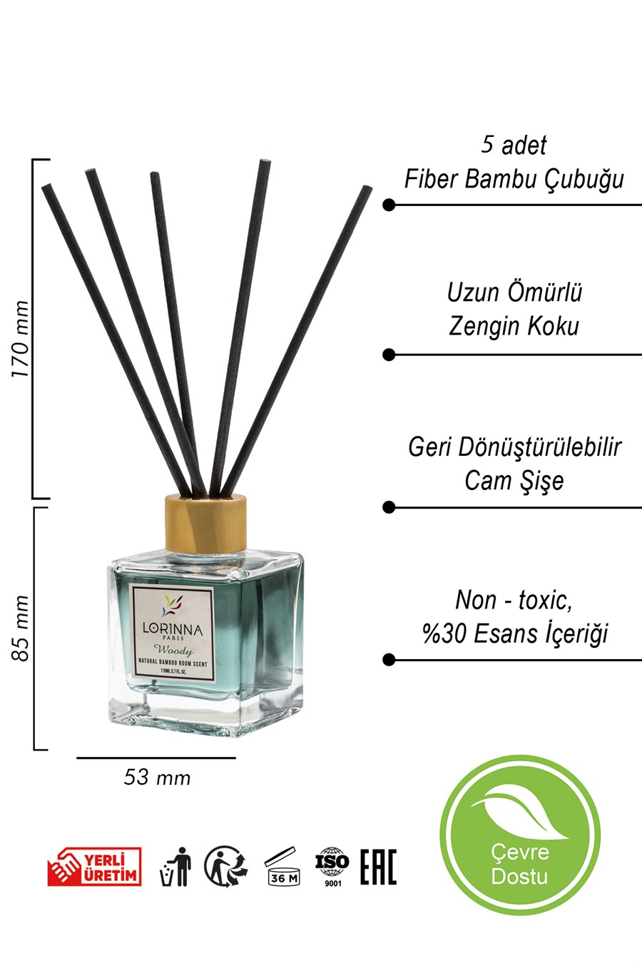 Odunsu Bambu Çubuklu Oda Kokusu 110 Ml