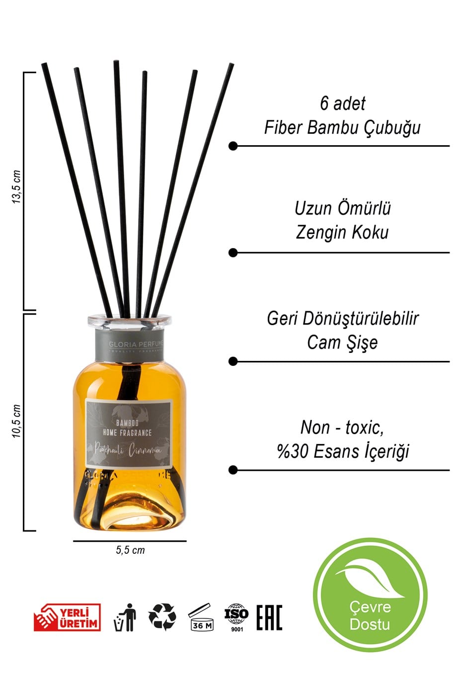 Paçuli & Tarçın Bambu Çubuklu Oda Kokusu 150 ml
