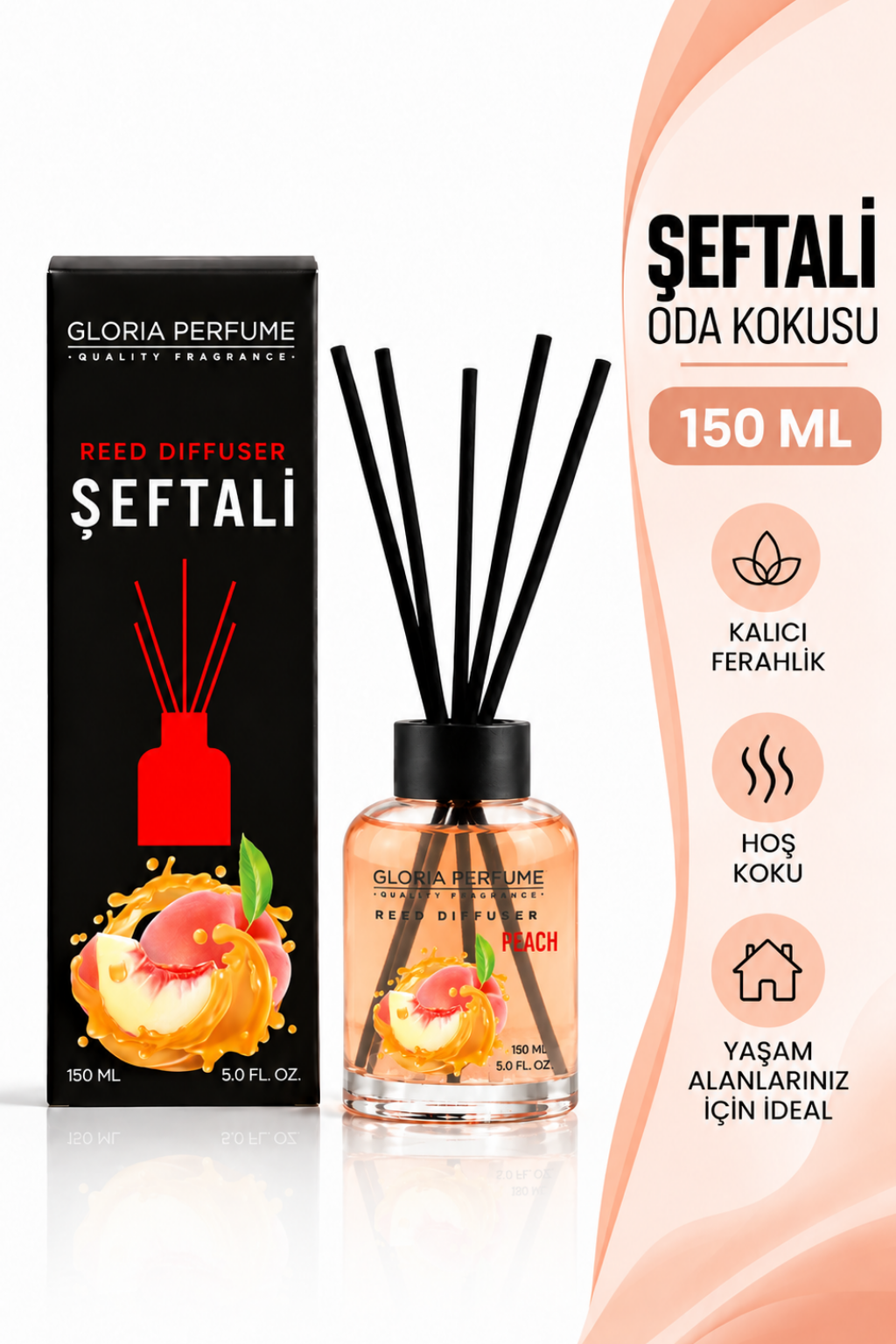 Peach Bambu Çubuklu Oda Kokusu 150 ml