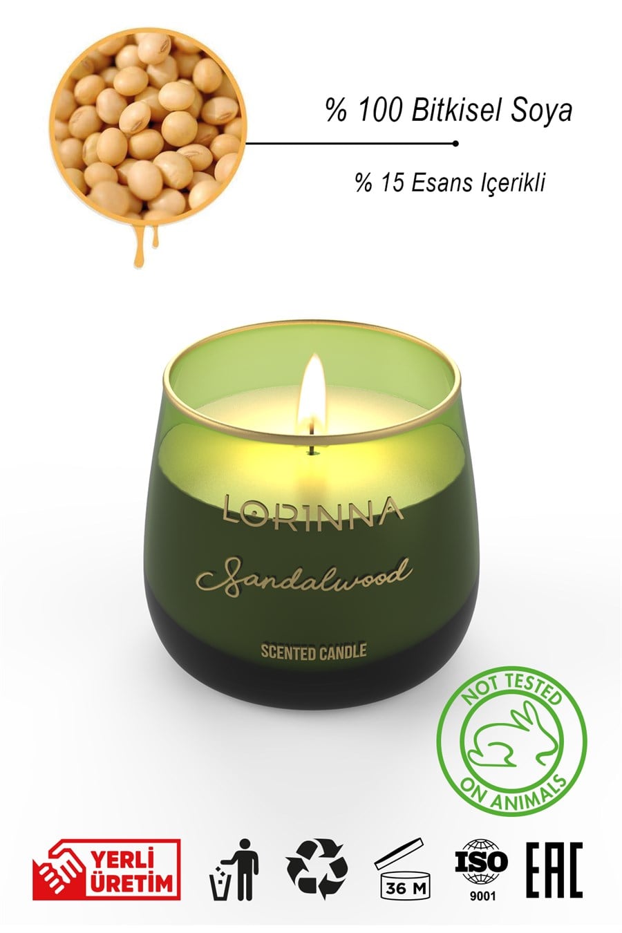 Sandal Wood Kokulu Mum 160 gr.