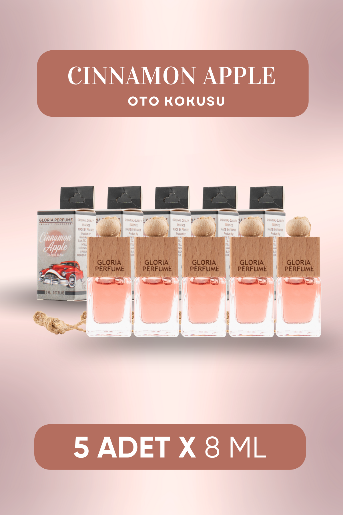 Tarçın Elma Oto Kokusu 5x8 ml