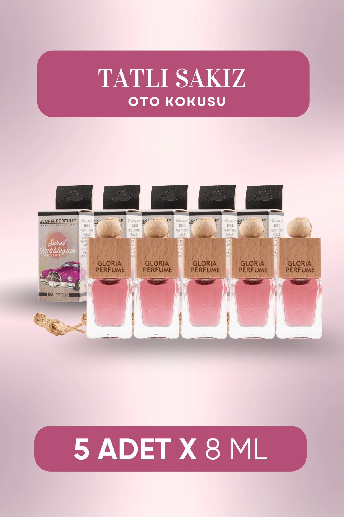 Tatlı Sakız Oto Kokusu 5x8 ml