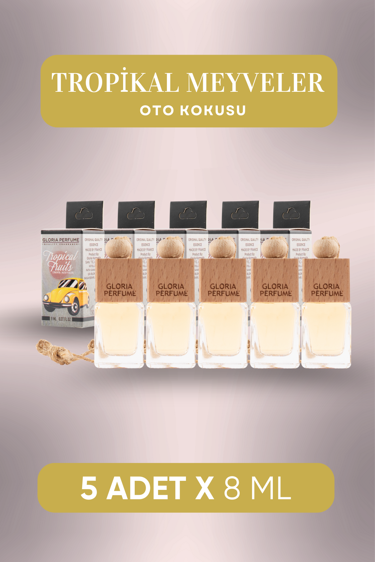 Tropikal Meyveler Oto Kokusu 5x8 ml