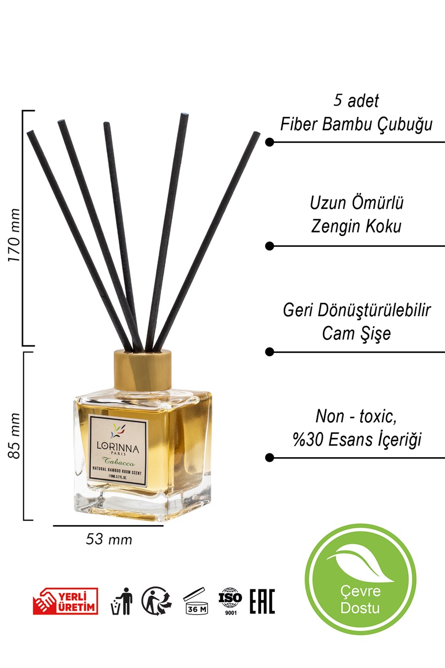 Tütün Bambu Çubuklu Oda Kokusu 110 Ml