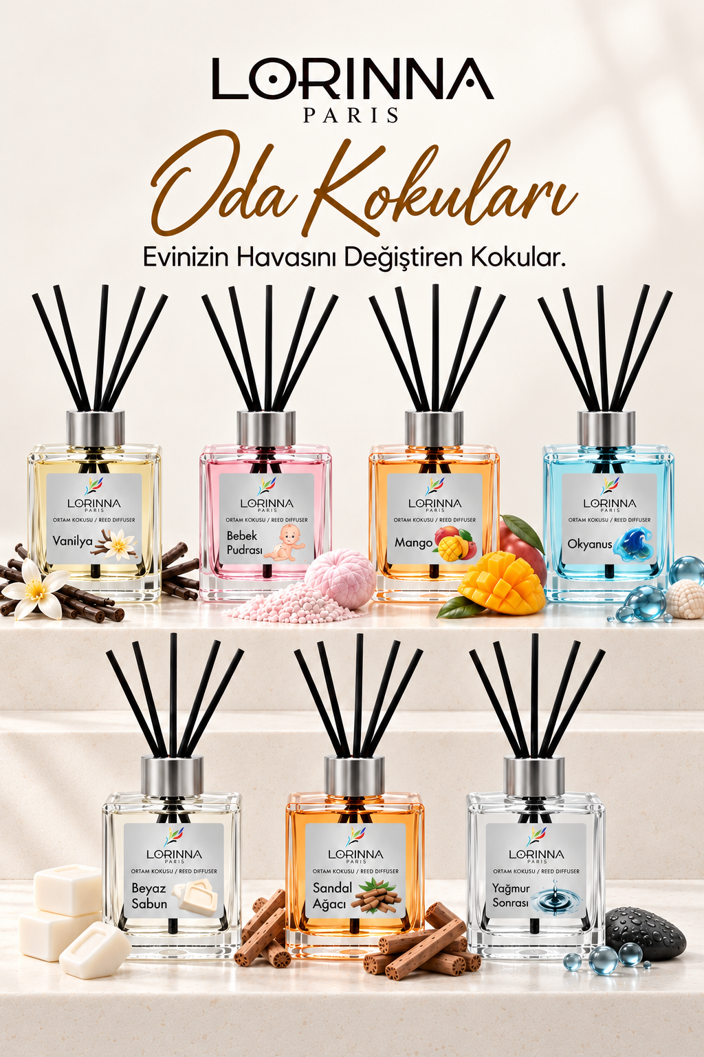 Vanilla Çubuklu Oda Kokusu Seti 2x50 ml
