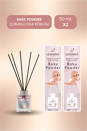 Baby Powder Çubuklu Oda Kokusu Seti 2x50 ml
