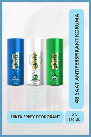 Erkek Deodorant Set 3x150 Ml ( Ice Citrus - Sportive - Narkotique X )