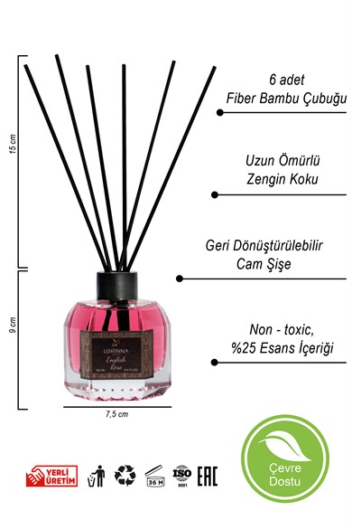 İngiliz Gülü Bambu Çubuklu Oda Kokusu 130 ml