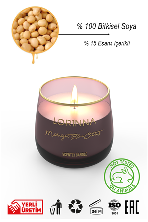 Midnight Blue Citrus Kokulu Mum 160 gr.