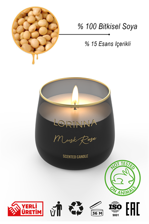 Musc Rose Kokulu Mum 160 gr.