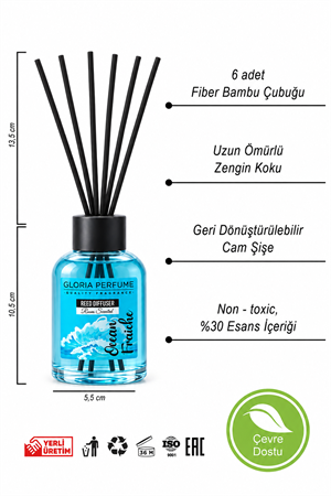Okyanus Ferahlığı Bambu Çubuklu Oda Kokusu 150 ml