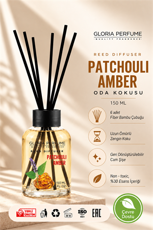 Patchuli Amber Bambu Çubuklu Oda Kokusu 150 ml
