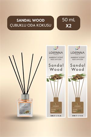 Sandal Wood Çubuklu Oda Kokusu Seti 2x50 ml