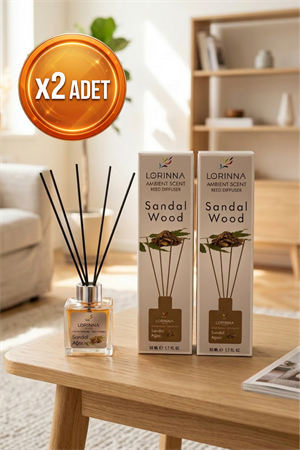 Sandal Wood Çubuklu Oda Kokusu Seti 2x50 ml
