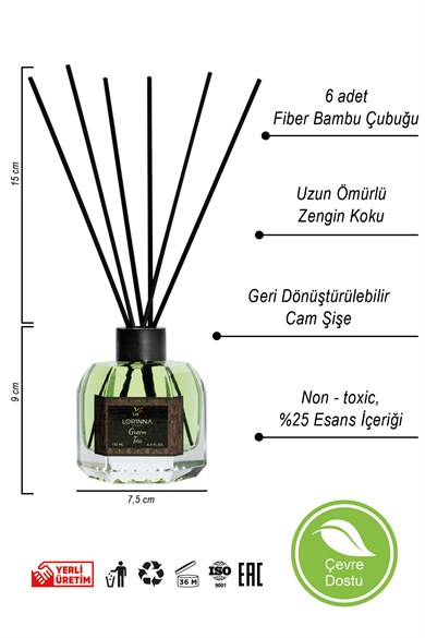 Yeşil Çay Bambu Çubuklu Oda Kokusu 130 ml