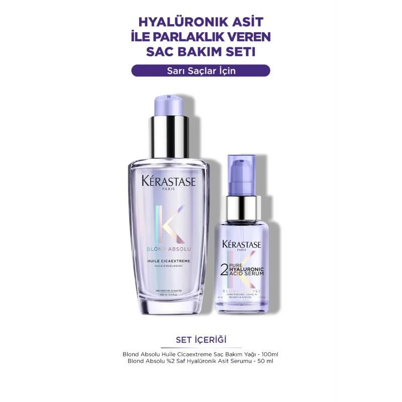 Blond Absolu Hyalüronik Asit ile Parlaklık Veren Saç Bakım Seti Çizgi Shop'da.