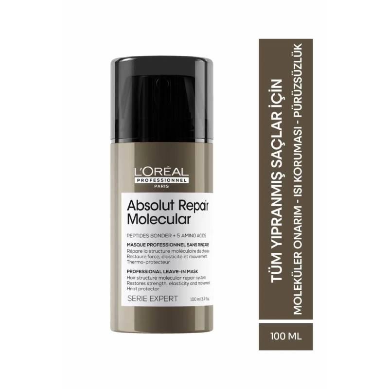 Serie Expert Absolut Repair Molecular Tüm Yıpranmış Saçlar İçin Durulanmayan Maske 100 ml Çizgi Shop'da.