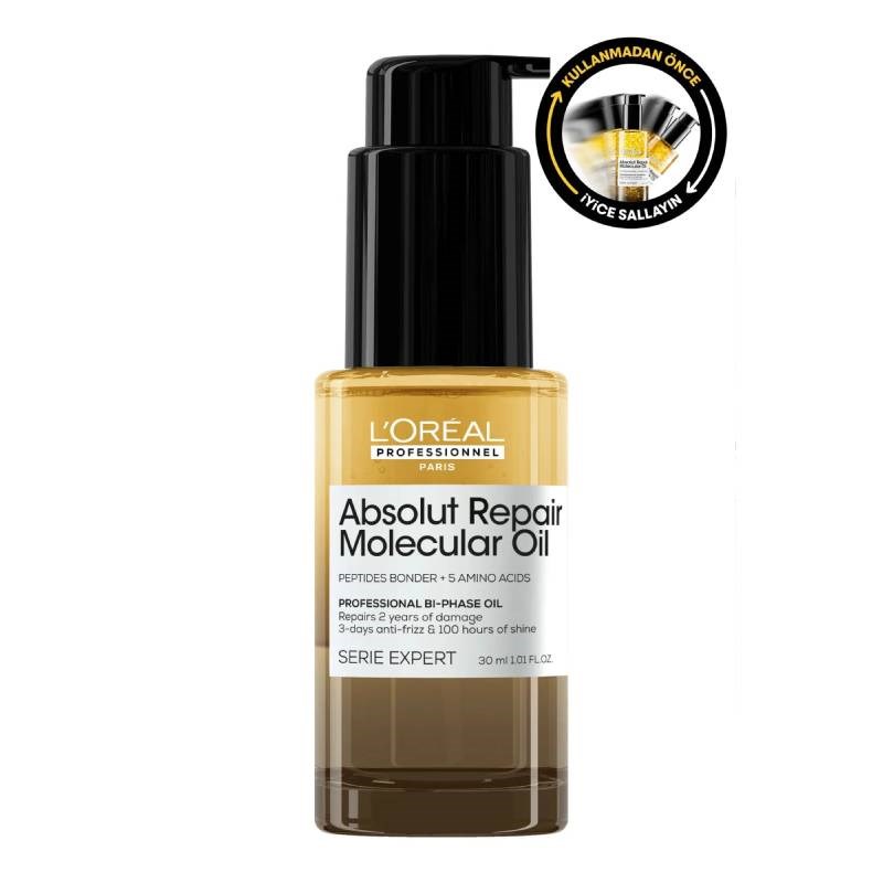 Absolut Repair Molecular Çift Fazlı Profesyonel Saç Bakım Yağı 30 ml Çizgi Shop'da.