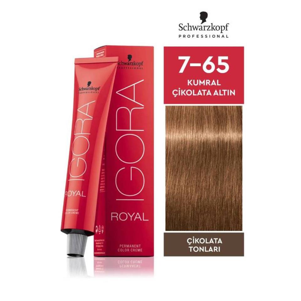 Igora Royal 7-65 Kumral-çikolata Altın Saç Boyası 60ml Çizgi Shop'da.
