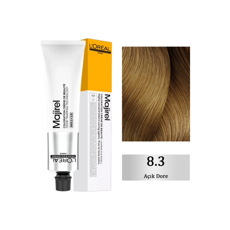 Majirel Gold Coloration Creme - Saç Boyası No: 8,3 Açık Dore 60ml Çizgi Shop'da.