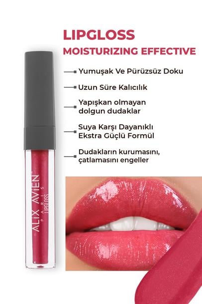 Nemlendirici Etki Yapışkanlık Hissi Bırakmayan Dudak Parlatıcısı - Lipgloss 12 Juicy SB Çizgi Shop'da.