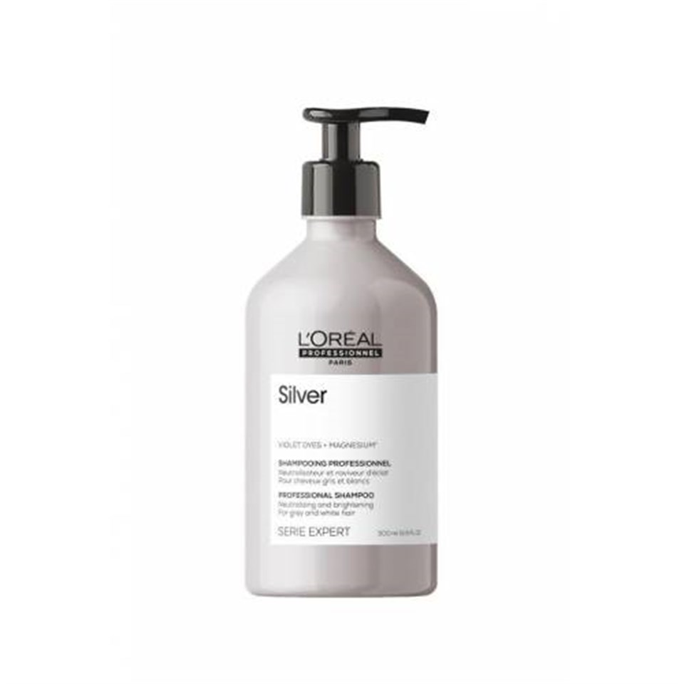 Serie Expert Silver Çok Açık Sarı Gri ve Beyaz Saçlar İçin Renk Dengeleyici Mor Şampuanı 500 ml
