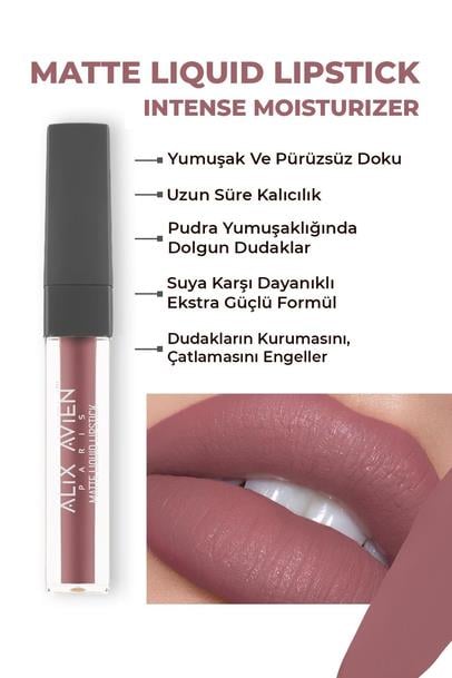 Uzun Süre Kalıcı Kadifemsi Kuruma Yapmayan Mat Likit Ruj - Matte Liquid Lipstick 509 Berry Çizgi Shop'da.