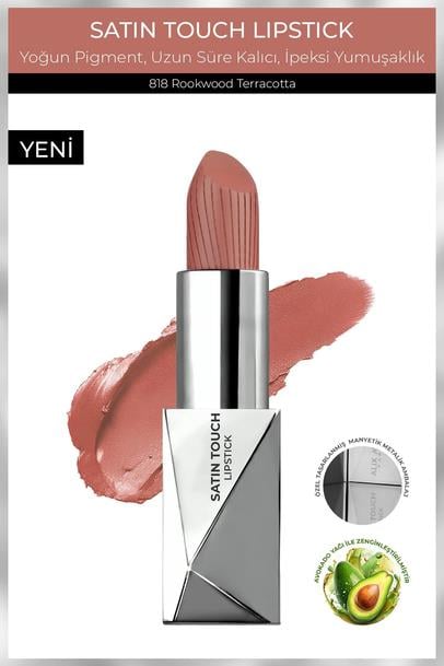 Uzun Süre Kalıcı Nemlendirici Pürüzsüz Etkili Yarı Mat Ruj - Satin Touch Lipstick 818 Rookwood T. Çizgi Shop'da.